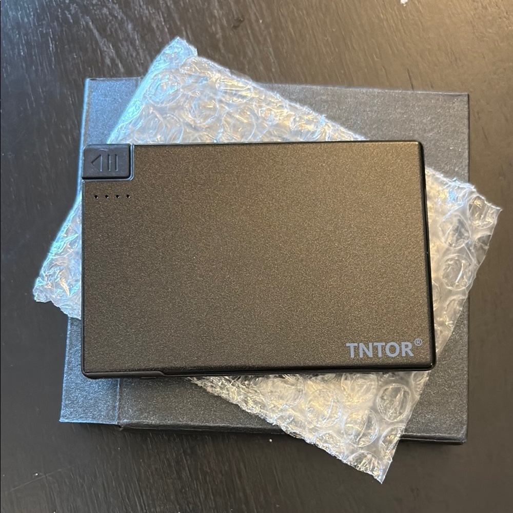 Slim Portable Black Power Bank Charger